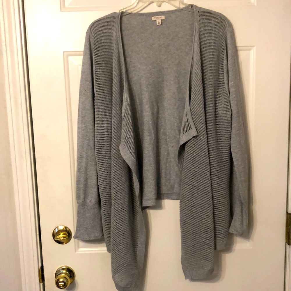 Sonoma lightweight open-front cardigan, size XL.